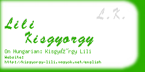 lili kisgyorgy business card